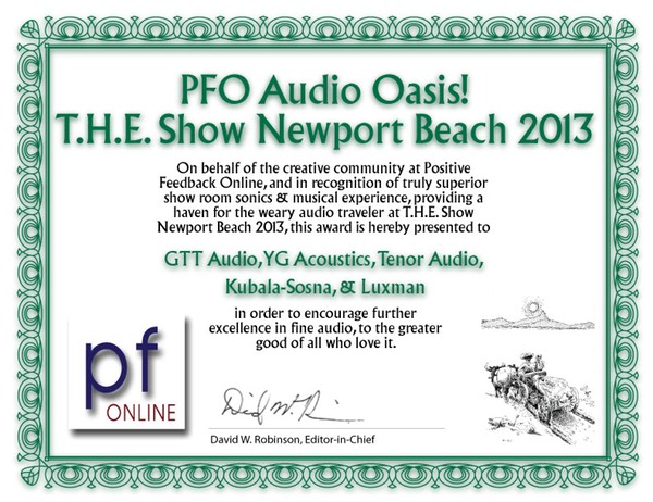 PFO Audio Oasis Newport Beach 2013