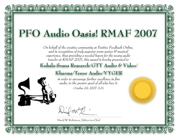 PFO Audio Oasis RMAF 2007